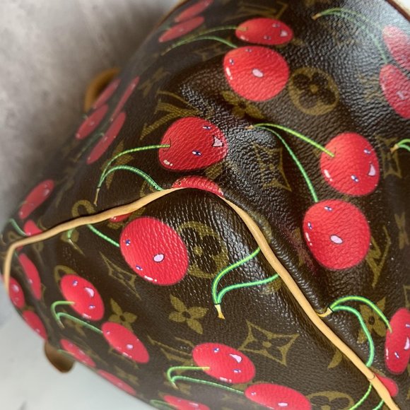 βSOLDβ π Louis Vuitton Cherry Keepall 45 Cerises Weekend Monogram bag Murakami - Picture 15 of 16
